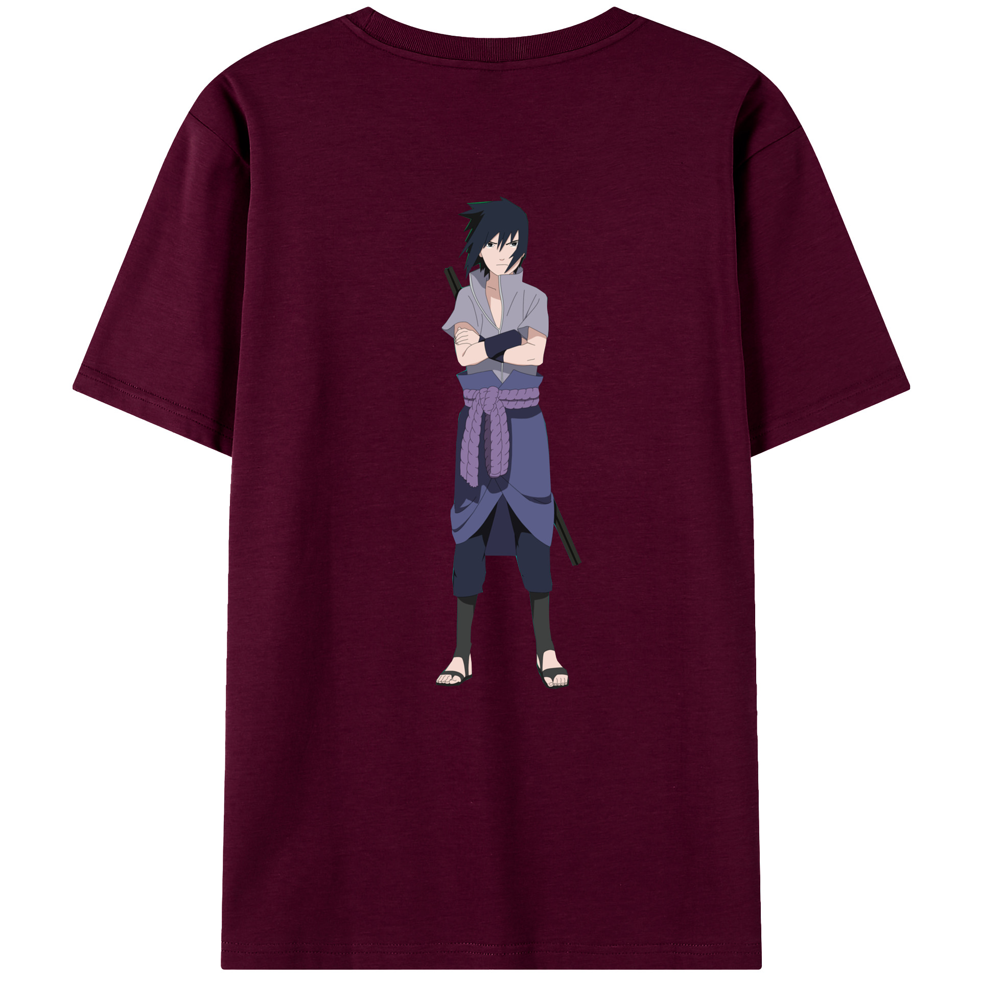 （画像用） NARUTO -ナルト- うちは サスケ Uchiha Sasuke レディース半袖Tシャツ(バックプリント)